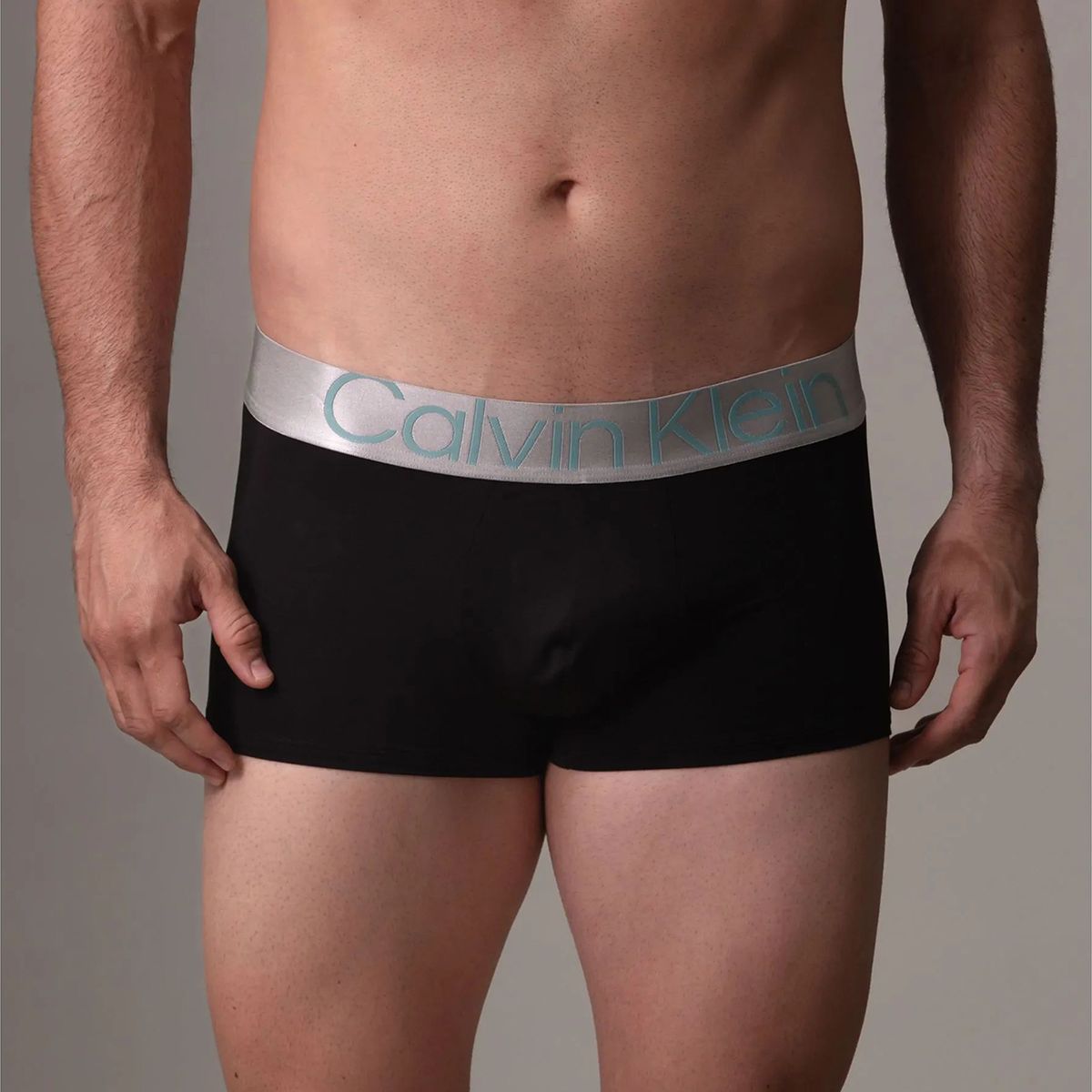 CALVIN KLEIN - Pack 3 Bóxers Low Rise Trunk Steel Micro Negro Calvin Klein