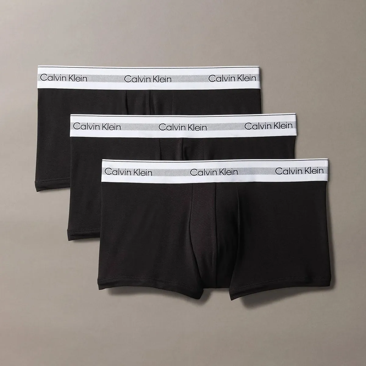 CALVIN KLEIN - Pack 3 Bóxers Low Rise Trunk Modern Air Negro Calvin Klein
