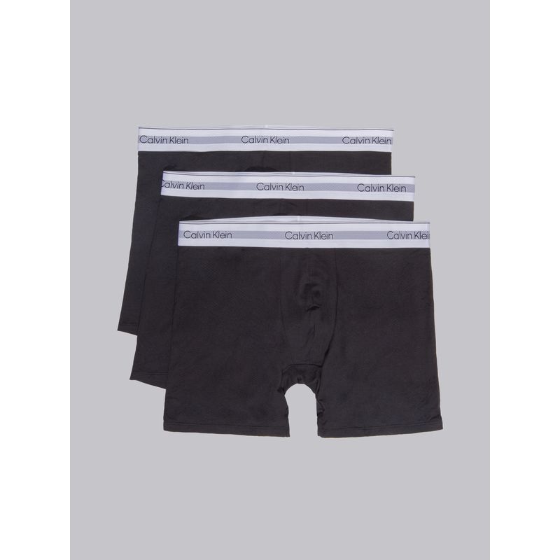 CALVIN KLEIN - Pack 3 Bóxesr Boxer Brief Long Modern Air Negro Calvin Klein