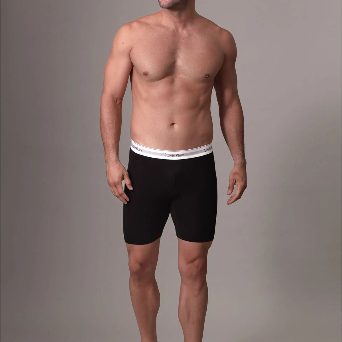CALVIN KLEIN - Pack 3 Bóxers Brief Long Modern Air Negro Calvin Klein