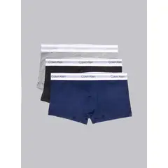CALVIN KLEIN - Pack 3 Bóxers Trunk Modern Air Negro