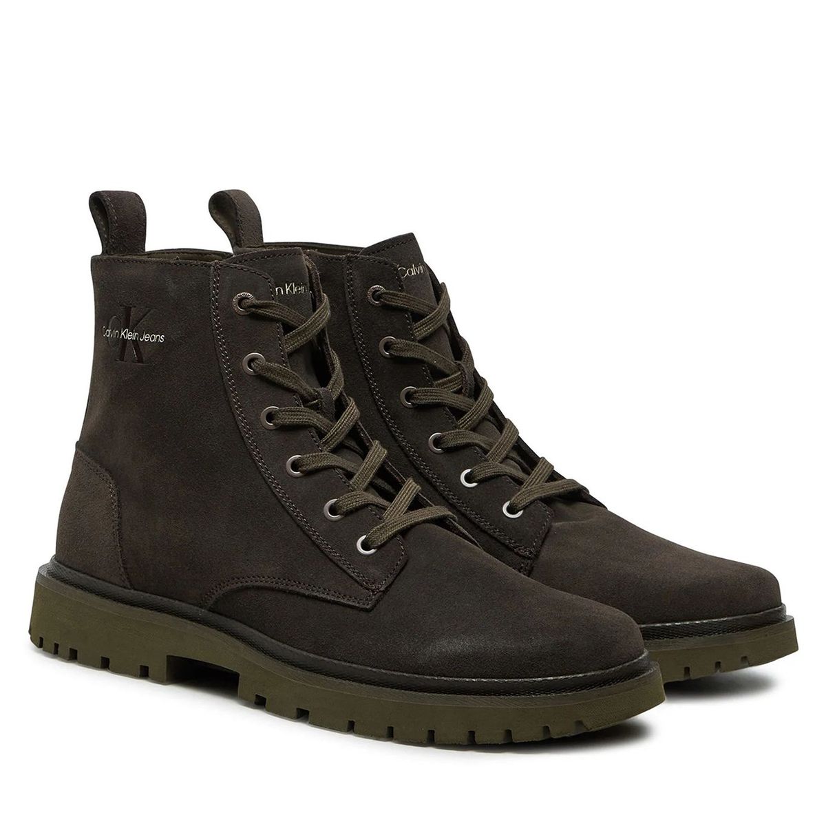 CALVIN KLEIN - Botas Mid Laceup Iconic Café Calvin Klein
