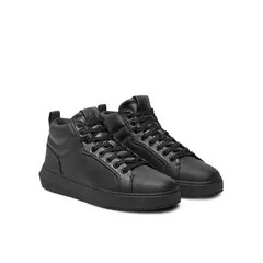 CALVIN KLEIN - Zapatillas de Cuero Chunky Cupsole Negro