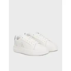 CALVIN KLEIN - Zapatillas Chunky Cupsole Laceup Lth Blanco