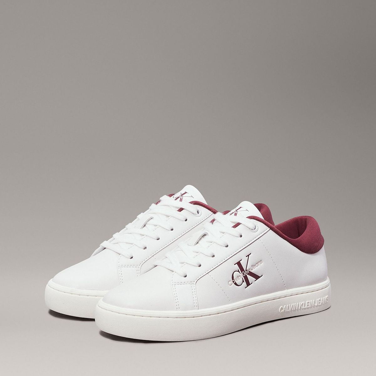 CALVIN KLEIN - Zapatillas de Cuero Classic Cupsole Blanco Calvin Klein