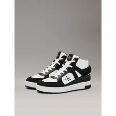 CALVIN KLEIN - Zapatillas de Cuero Basket Cupsole Mid Negro