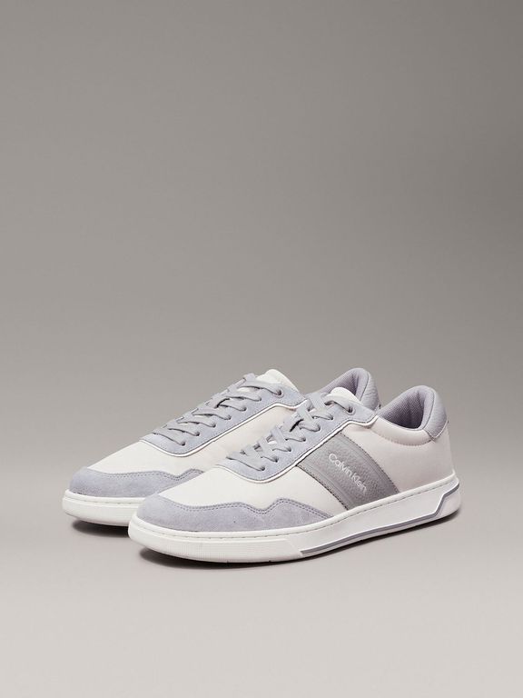Zapatillas Low Top Lace Up Mix Gris