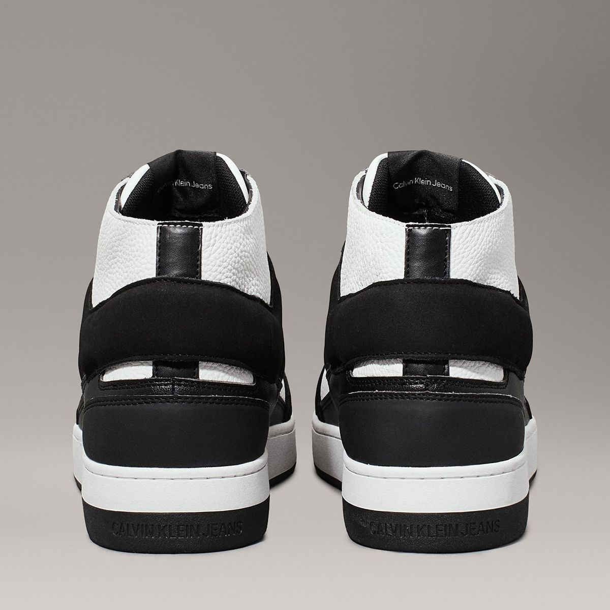 CALVIN KLEIN - Zapatillas de Cuero Basket Cup Mid Negro Calvin Klein