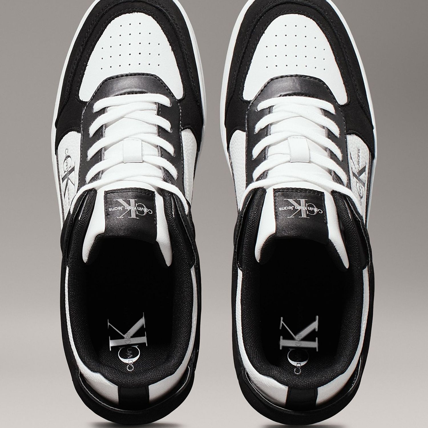 CALVIN KLEIN Zapatillas de Cuero Basket Cup Mid Negro Calvin Klein