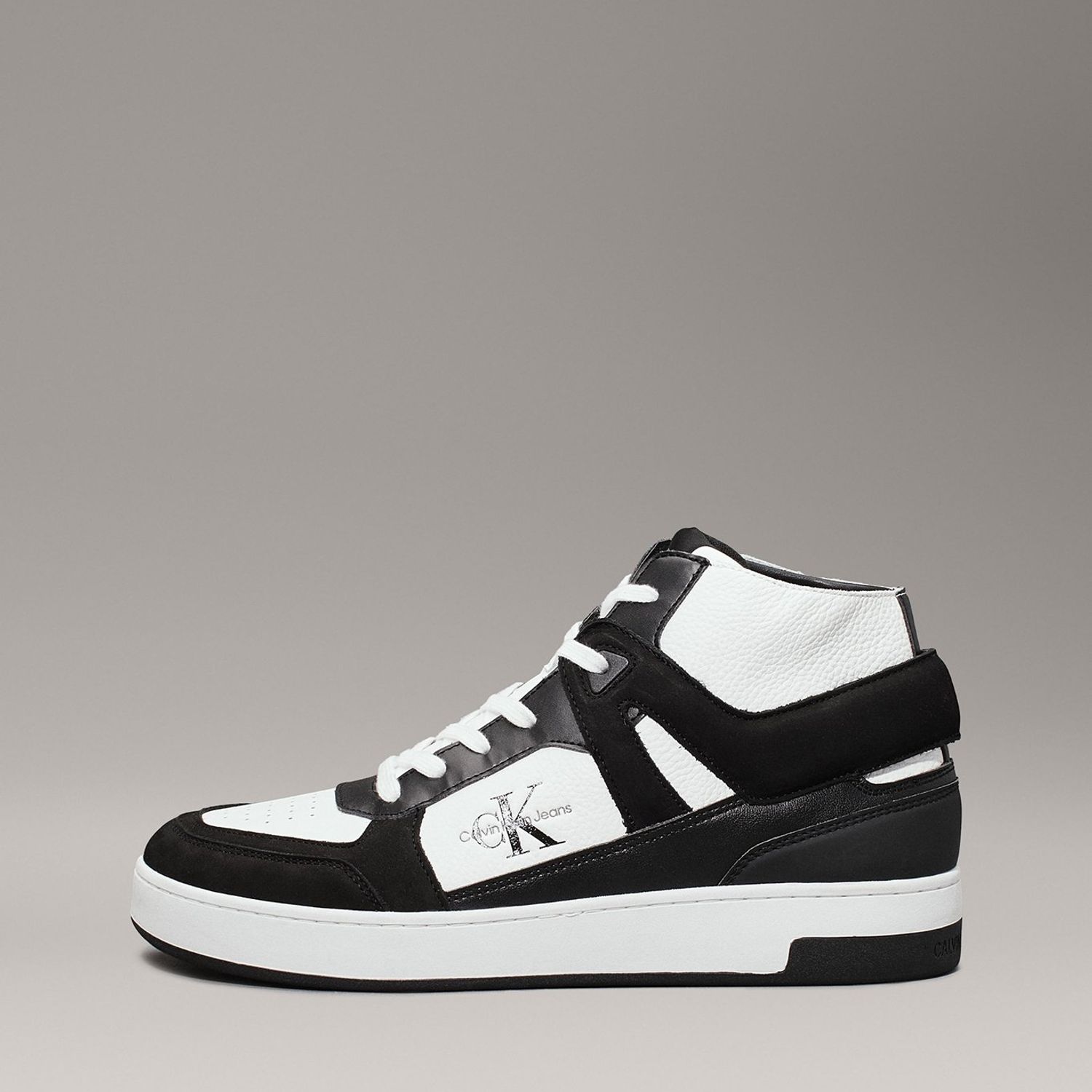 CALVIN KLEIN Zapatillas de Cuero Basket Cup Mid Negro Calvin Klein