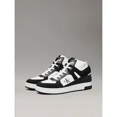 CALVIN KLEIN - Zapatillas de Cuero Basket Cup Mid Negro