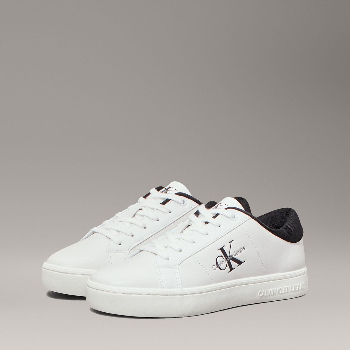 CALVIN KLEIN - Zapatillas de Cuero Classic Cupsole Blanco Calvin Klein