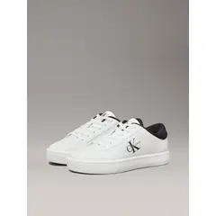 CALVIN KLEIN - Zapatillas de Cuero Classic Cupsole Blanco
