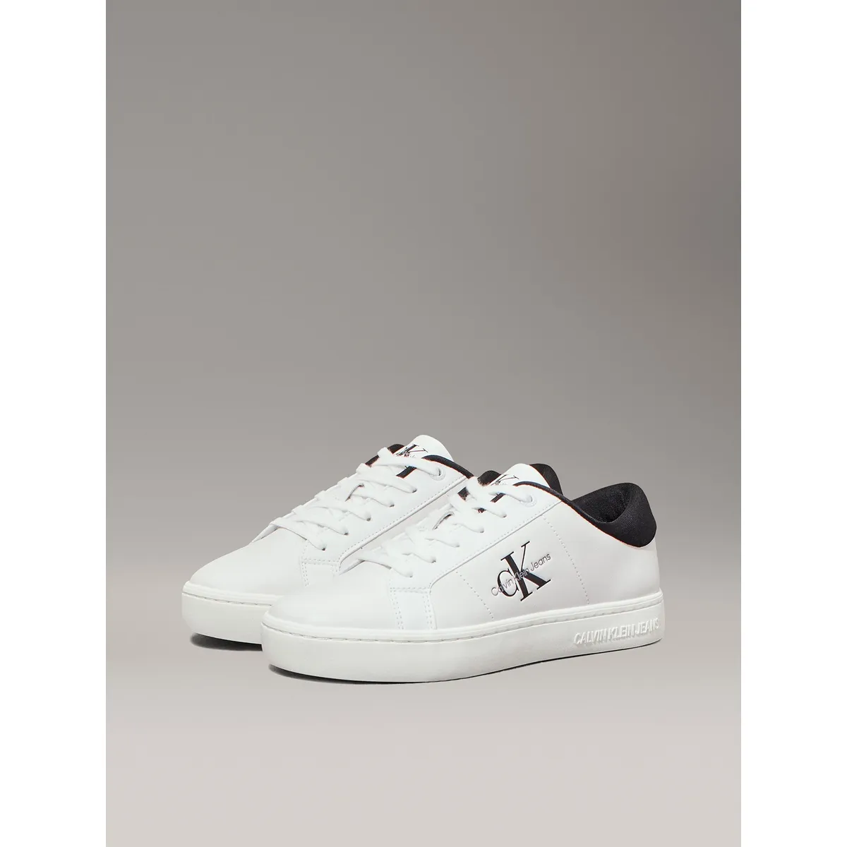 CALVIN KLEIN - Zapatillas de Cuero Classic Cupsole Blanco Calvin Klein