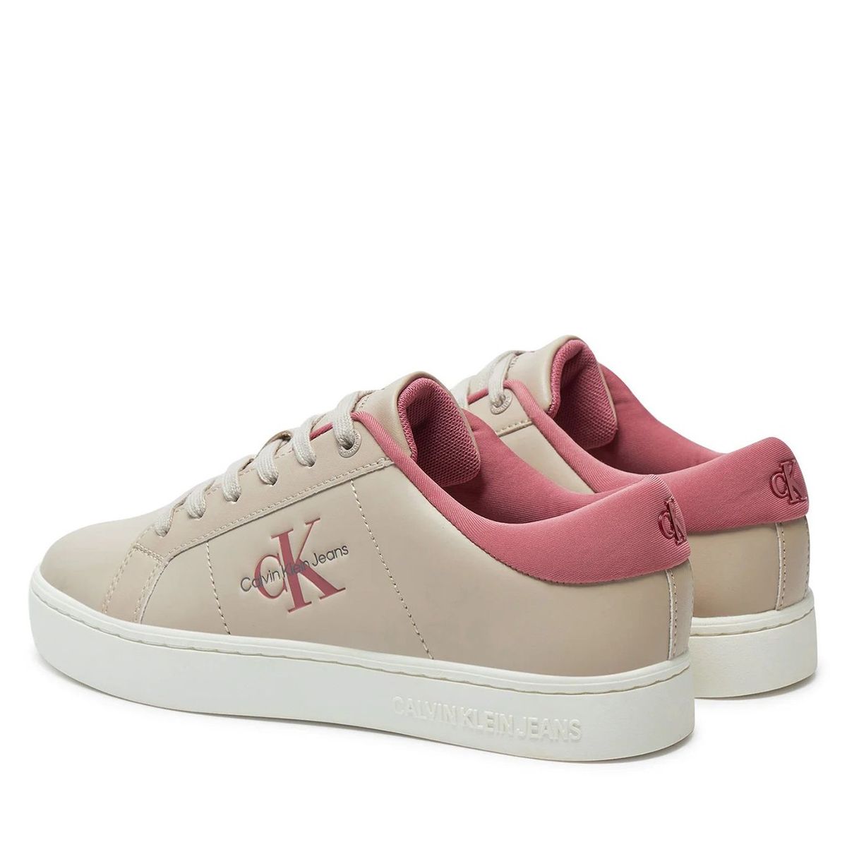 CALVIN KLEIN - Zapatillas de Cuero Classic Cupsole Beige Calvin Klein