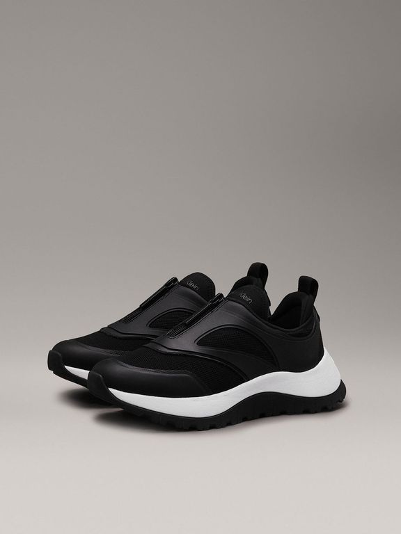 Zapatillas Runner Slip On W/Zip Mix M Negro
