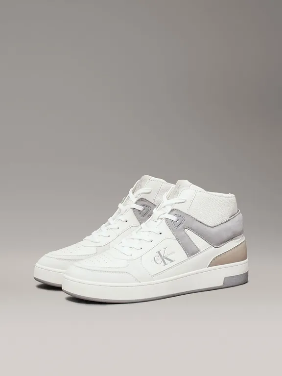 Zapatillas de Cuero Basket Cup Mid Blanco
