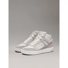 CALVIN KLEIN - Zapatillas de Cuero Basket Cupsole Mid Gris