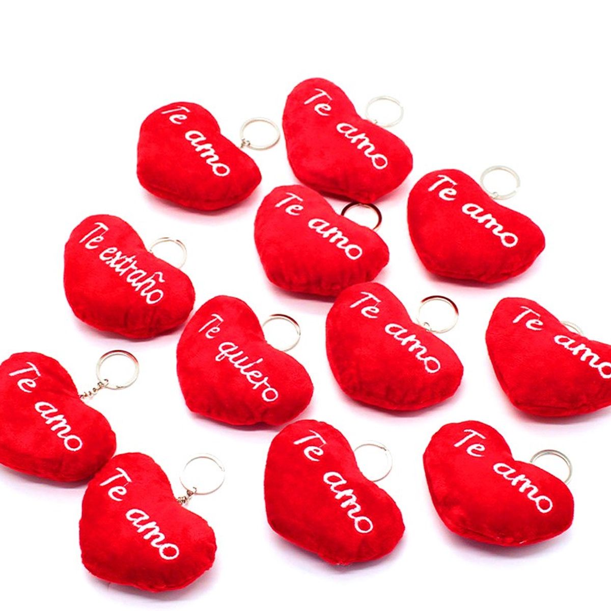 GENERICO - LLAVERO CORAZON TERCIOPELO 12CM X12 UNI