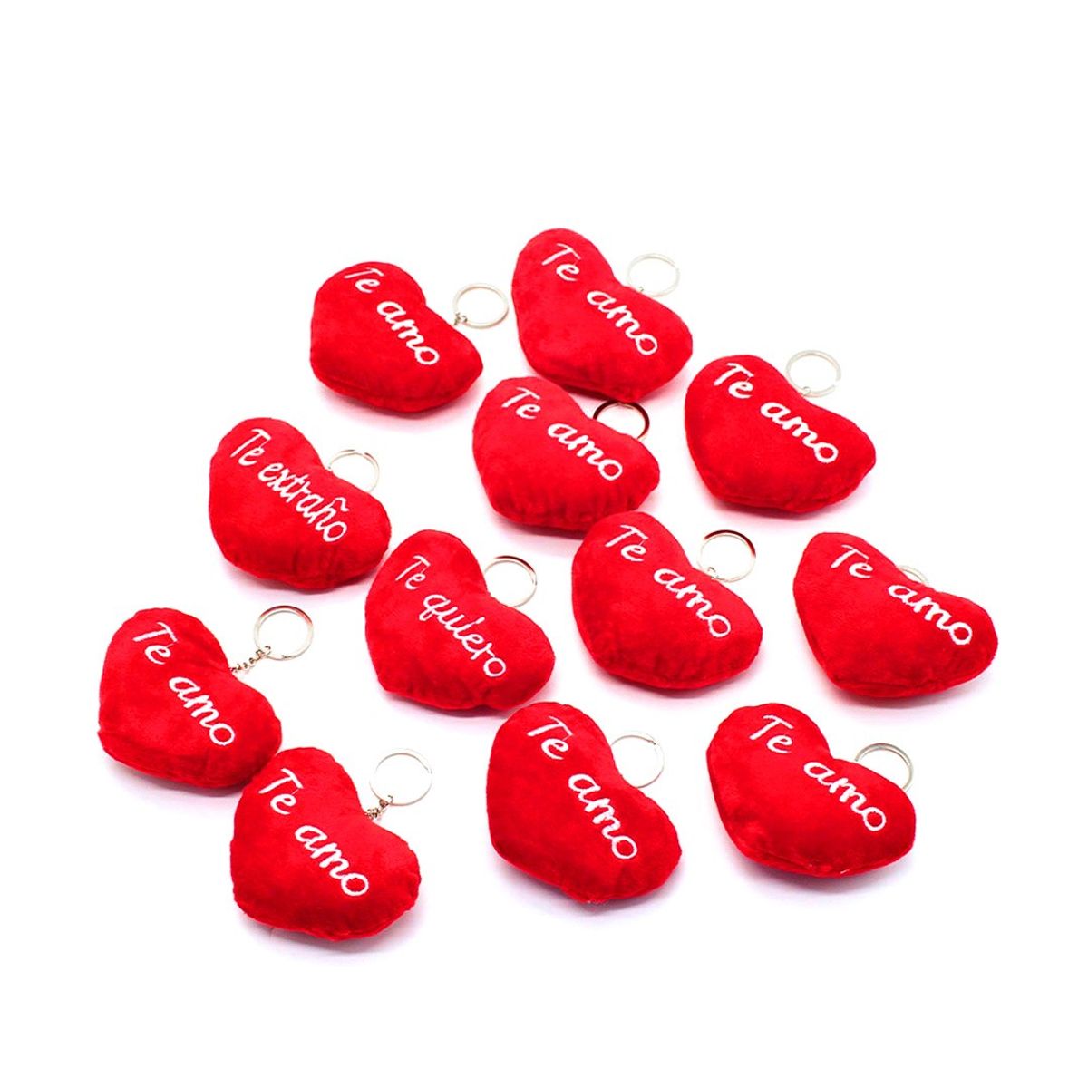 GENERICO - LLAVERO CORAZON TERCIOPELO 12CM X12 UNI