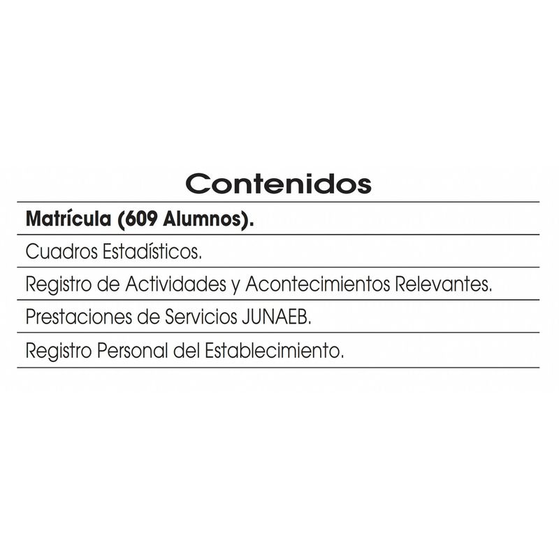 GENERICO - Libro Registro De Matricula Ed Parvularia reg Escolar