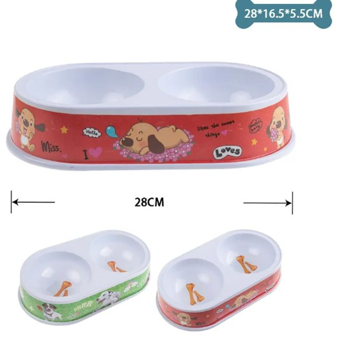 GENERICO - Plato Doble Extra Grande Diseño Aleatorio 2816555Cm