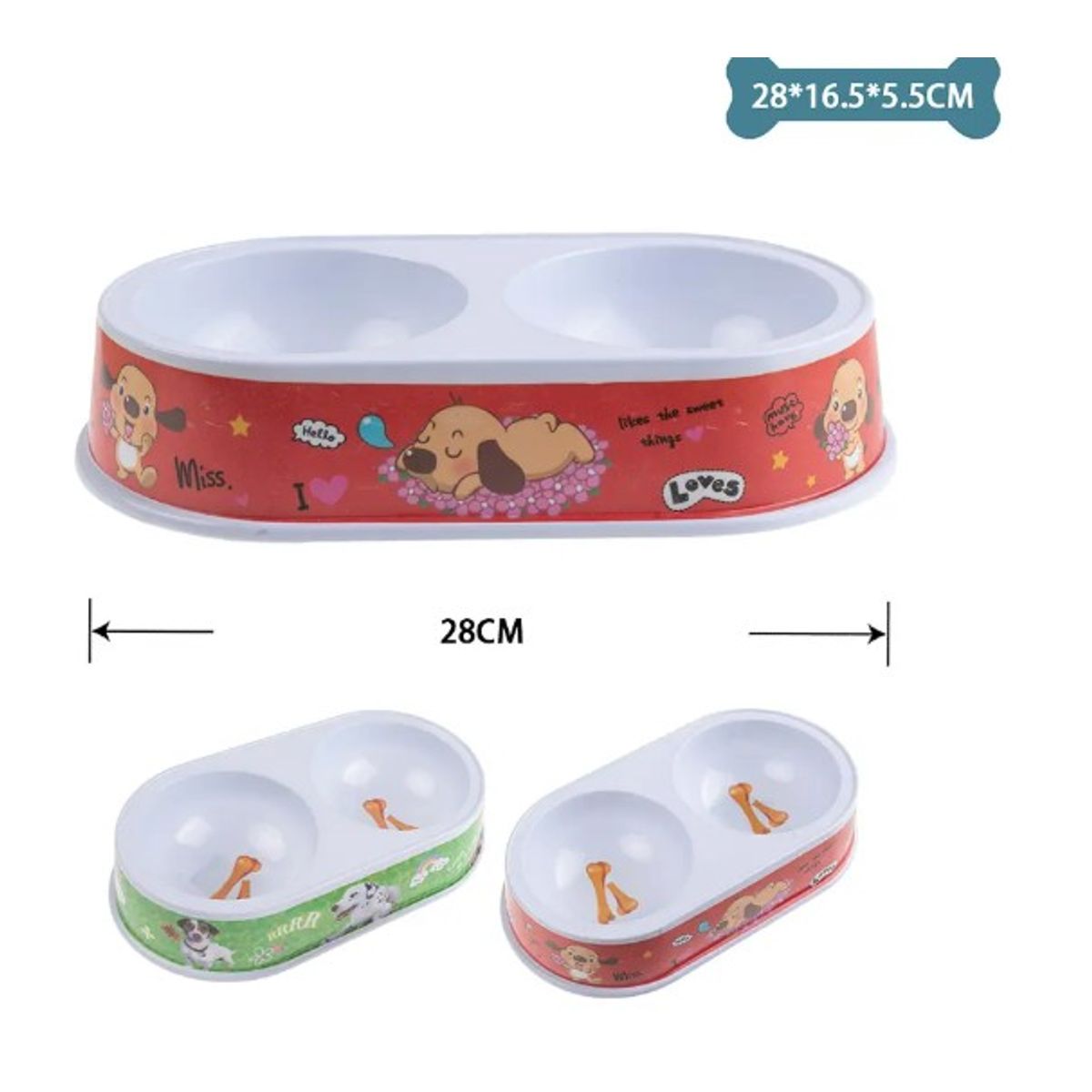 GENERICO - Plato Doble Extra Grande Diseño Aleatorio 2816555Cm