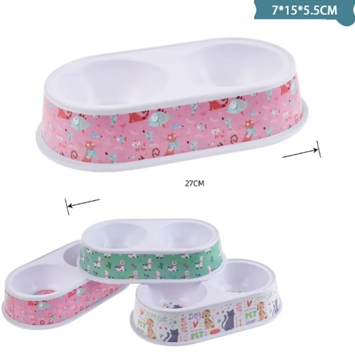 GENERICO - Plato Doble Mediano Diseño Aleatorio 271555Cm