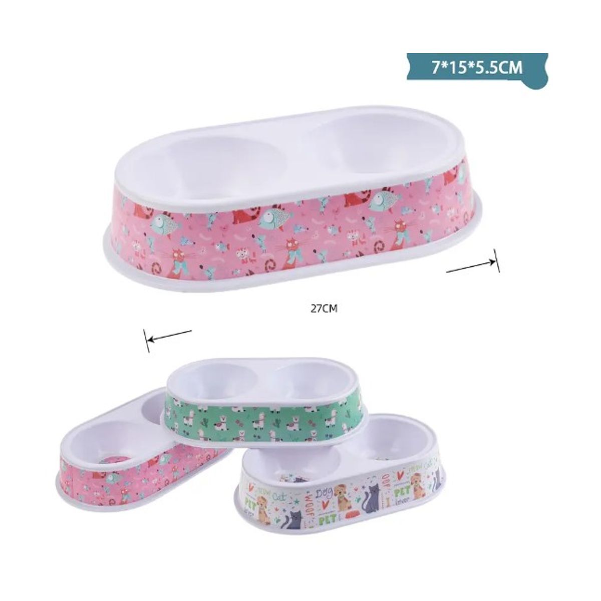 GENERICO - Plato Doble Mediano Diseño Aleatorio 271555Cm