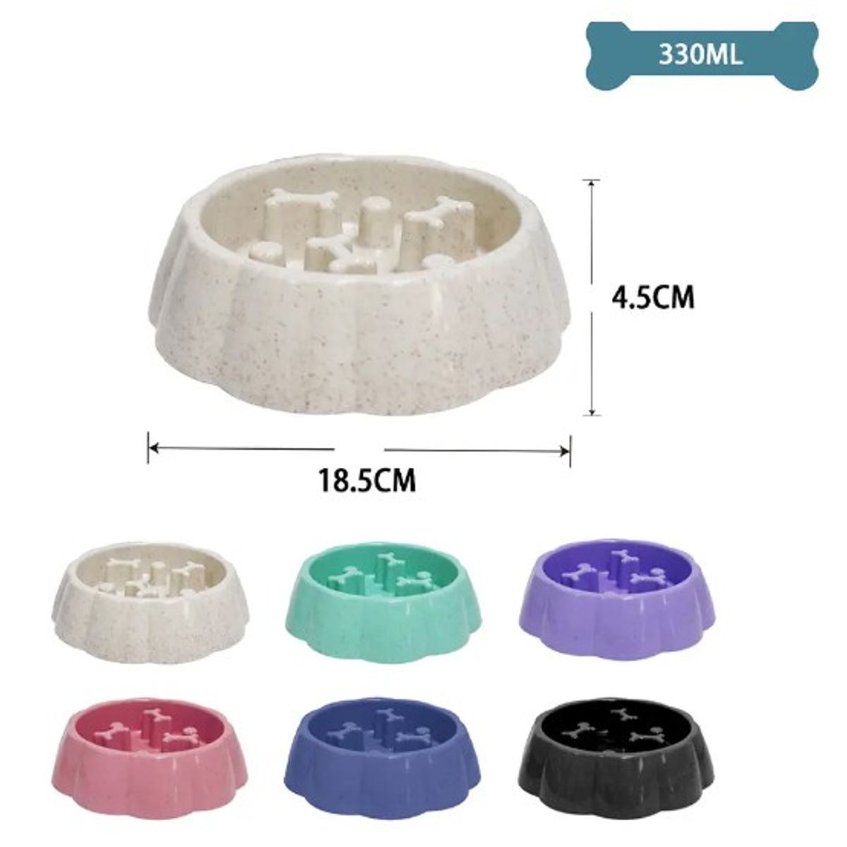 GENERICO - Plato Plástico De Comida Lenta Color Aleatorio 181845Cm