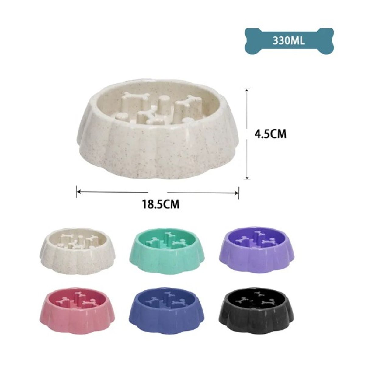 GENERICO - Plato Plástico De Comida Lenta Color Aleatorio 181845Cm