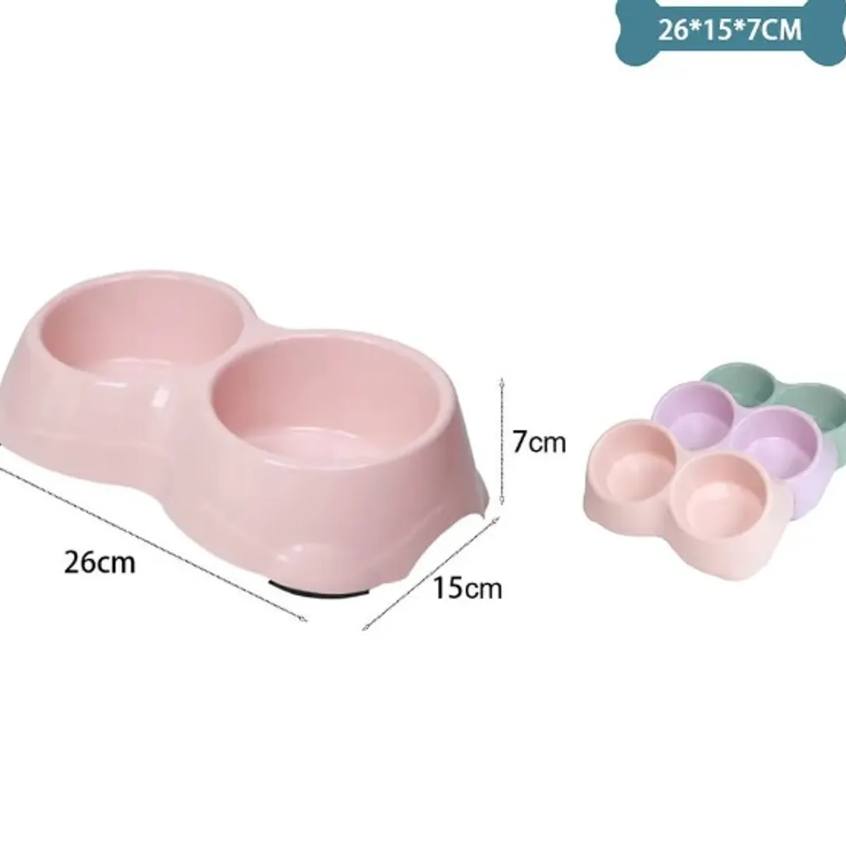 GENERICO - Plato Doble Plástico Color Aleatorio 26157Cm