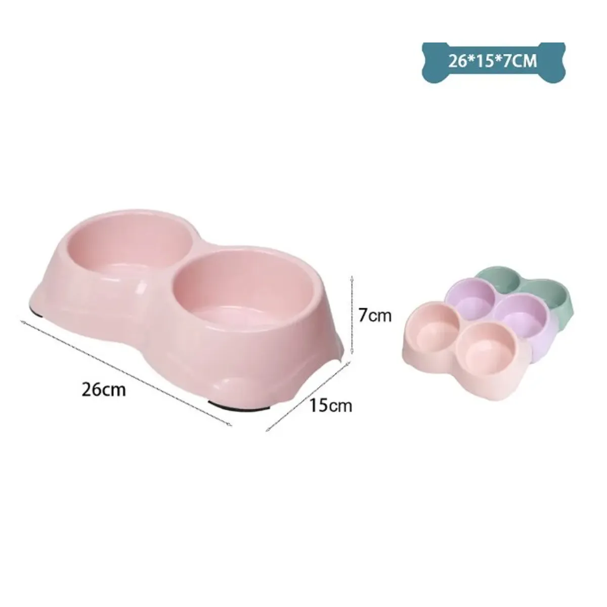 GENERICO - Plato Doble Plástico Color Aleatorio 26157Cm