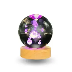SOLEIO - Lampara Bola De Cristal LED RGB Colores Astronauta