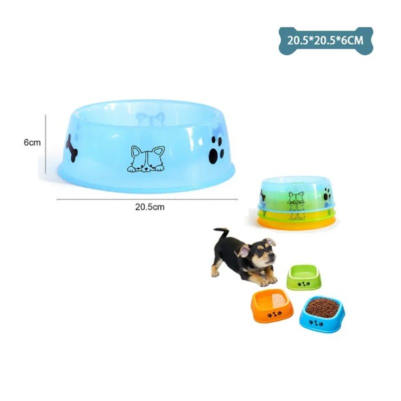 GENERICO - Plato Grande Para Mascotas Color Aleatorio 2052056Cm