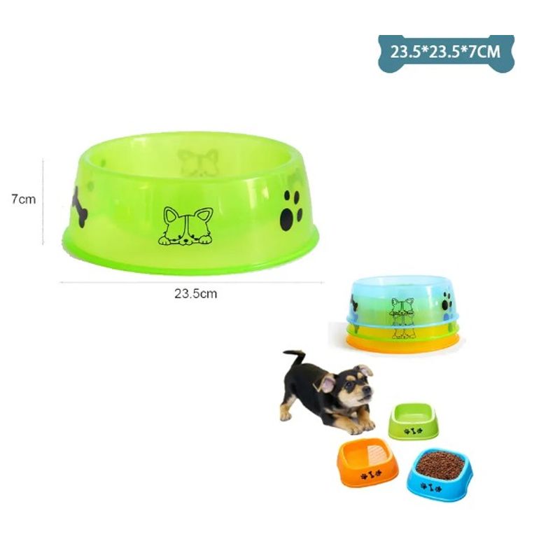 GENERICO - Plato Extra Grande Para Mascotas  Aleatorio 23.5*23.5*7Cm