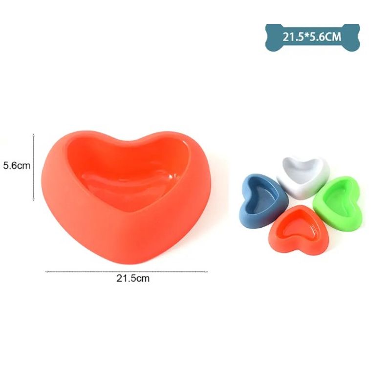 GENERICO - Plato Corazón Para Mascotas Color Aleatorio 21556Cm