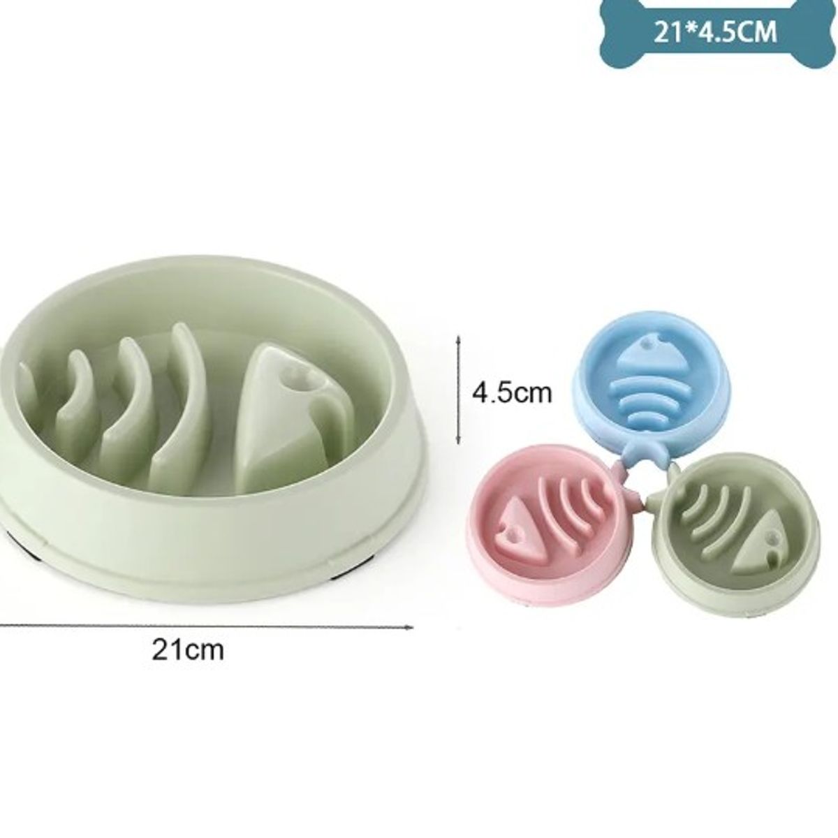 GENERICO - Plato Plástico De Forma Hueso De Pescado Aleatorio 2145Cm