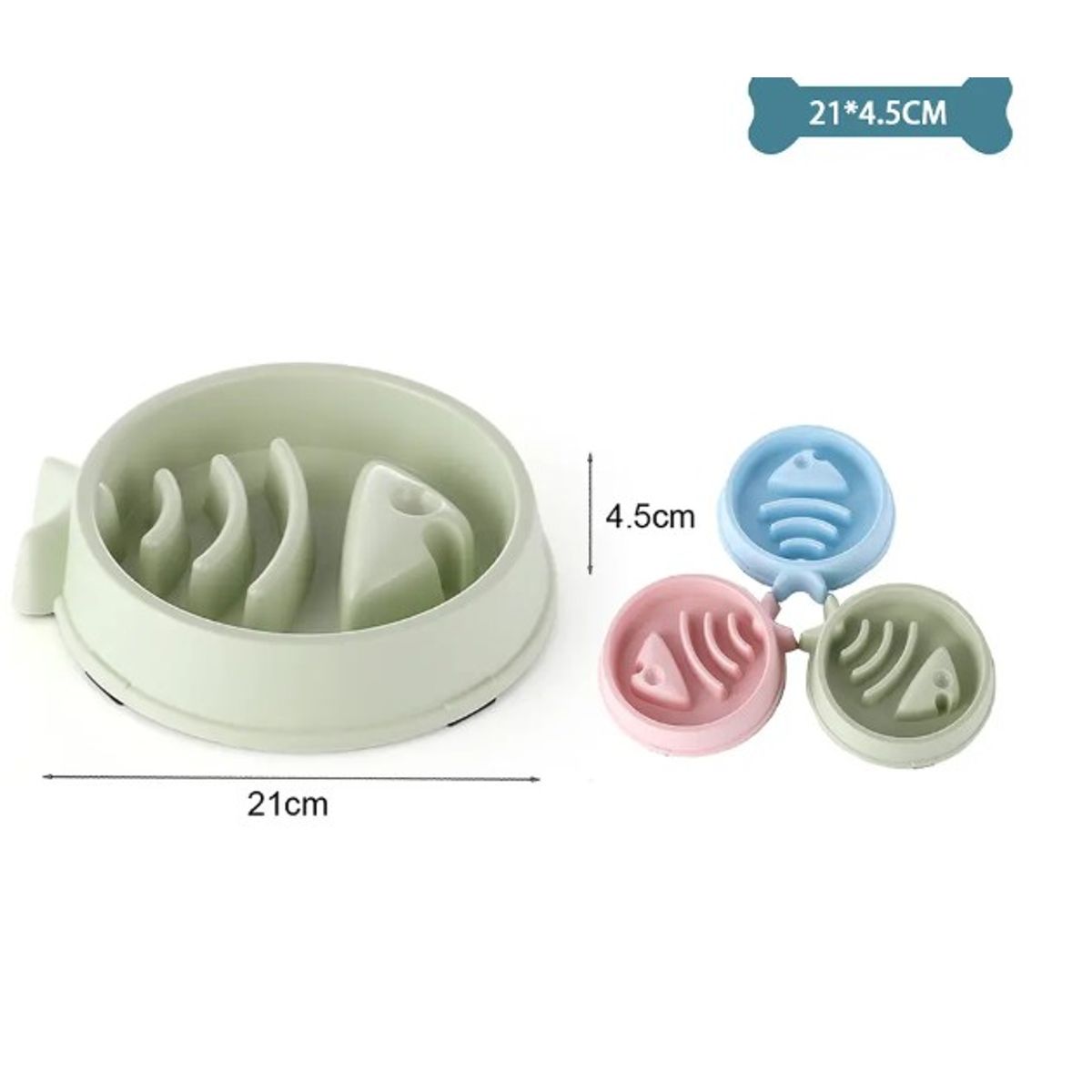 GENERICO - Plato Plástico De Forma Hueso De Pescado Aleatorio 2145Cm