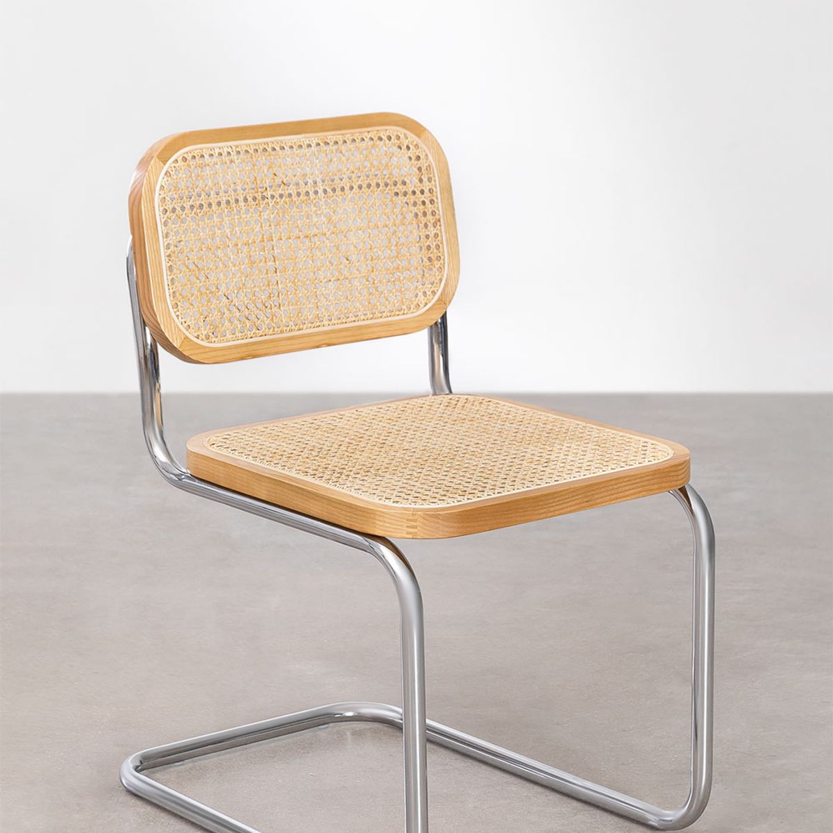 MOBOI - Silla Breuer Natural Madera y Ratán