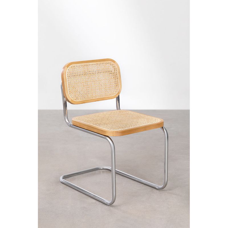 MOBOI - Silla Breuer Natural Madera y Ratán