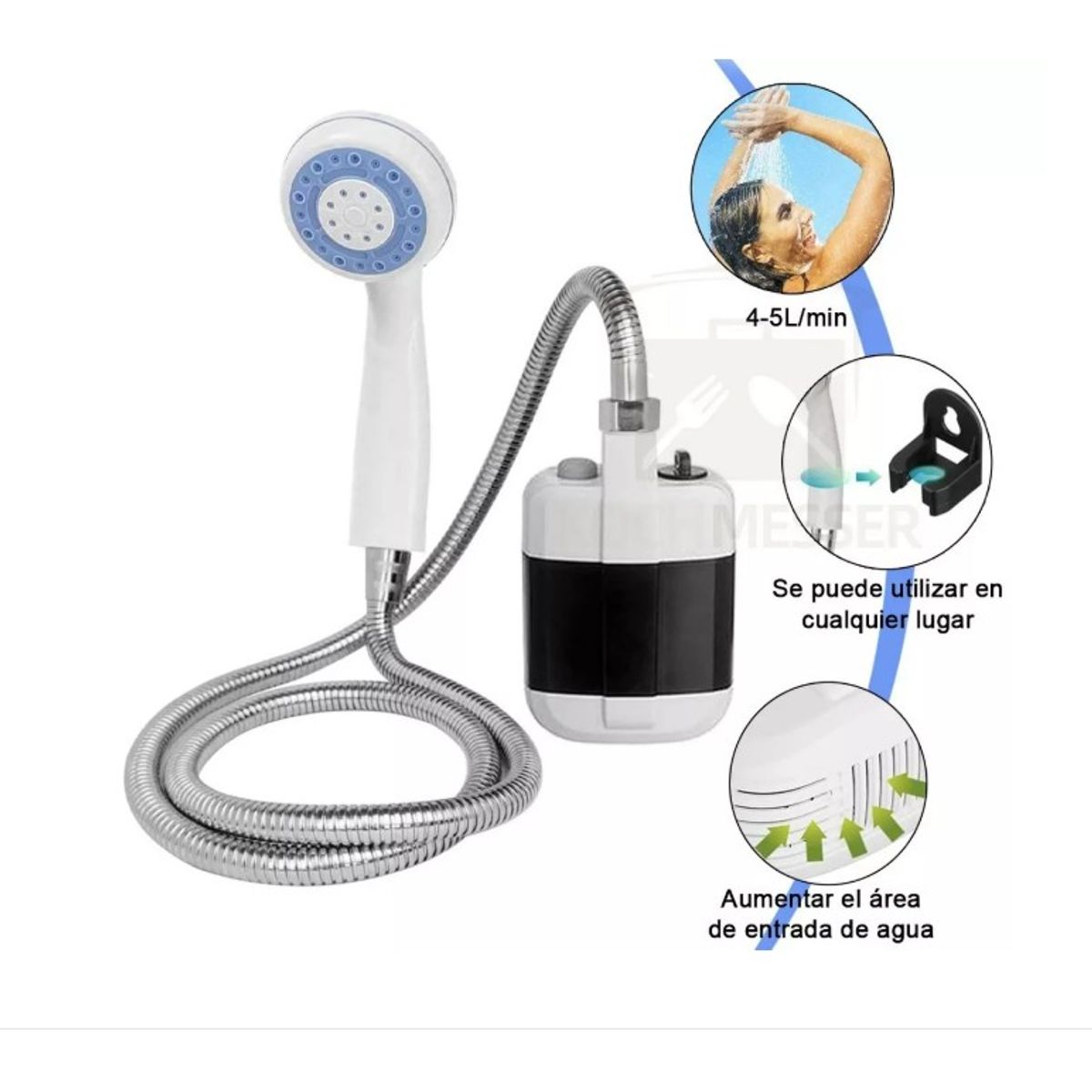 GENERICO - Ducha Portátil Para Camping Ducha Recargable Al Aire Libre