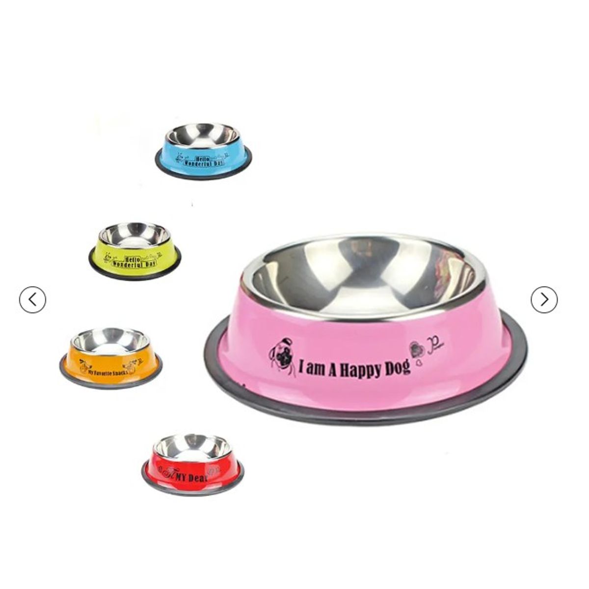 GENERICO - Plato Metálico 18Cm Color Aleatorio Para Mascotas