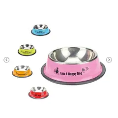 GENERICO - Plato Metálico 18Cm Color Aleatorio Para Mascotas