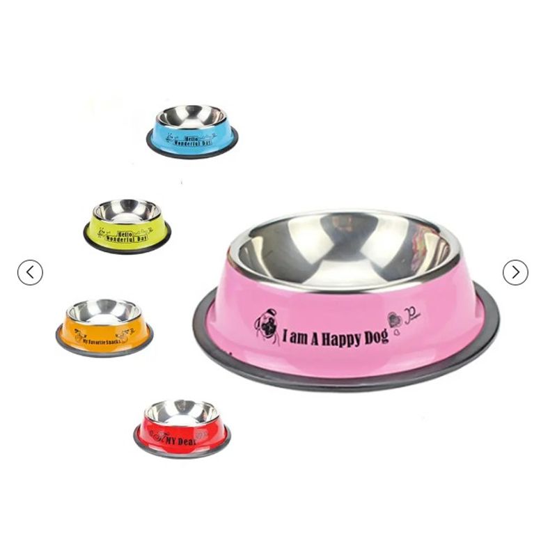 GENERICO - Plato Metálico 26Cm Color Aleatorio Para Mascotas