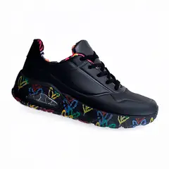 PAND G - Zapatillas Negras Urbanas Casual con Corazones tallas 36 al 41 7627