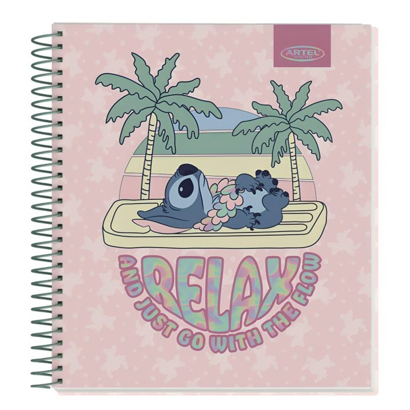 ARTEL - PACK 8PCS  CUADERNOS BOOK 120HJ STITCH WAVES ARTEL 2932