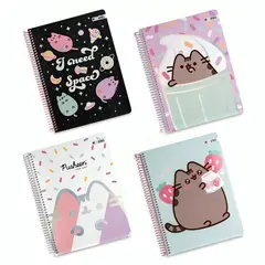PUSHEEN - PACK 4PCS CUADERNO 3 MATERIAS
