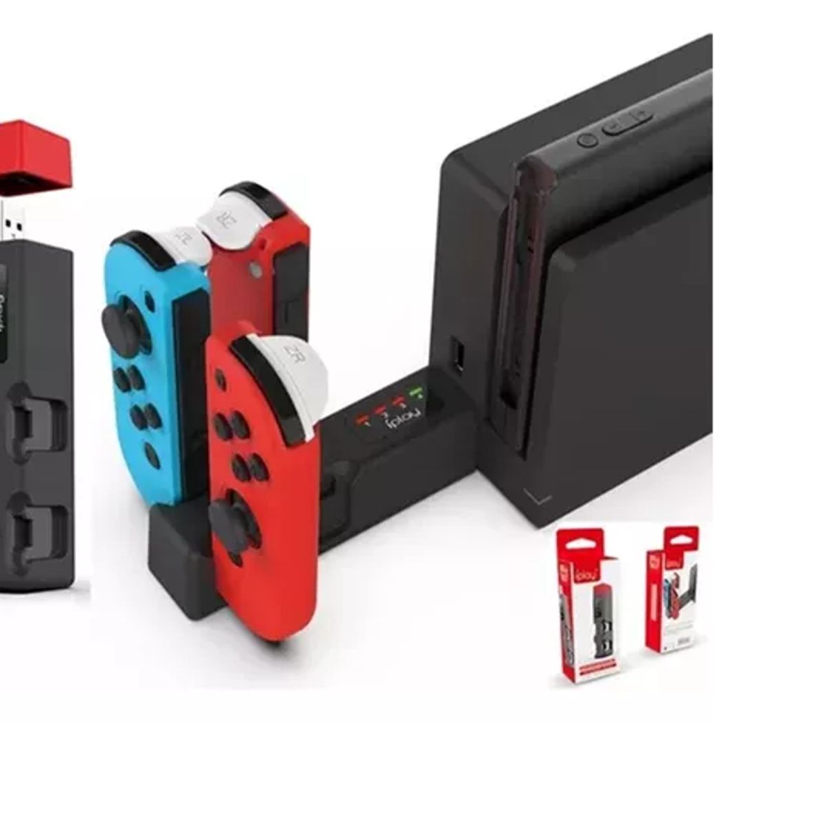 GENERICO - Dock Cargador De Joycons Accesorios Nintendo Switch