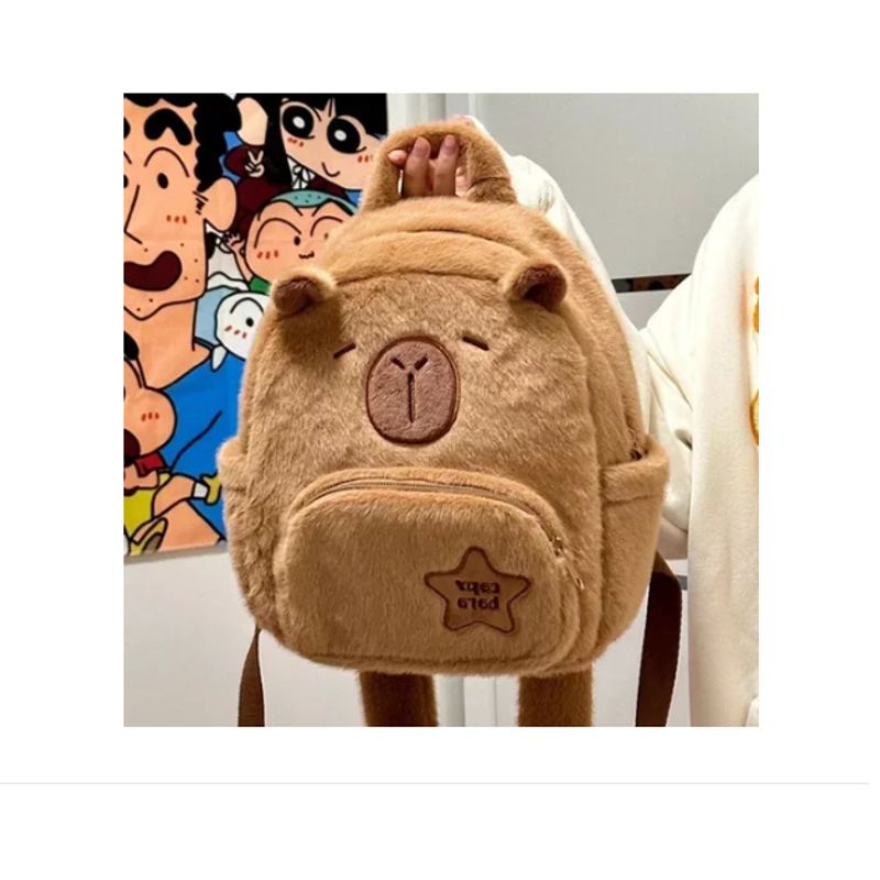 GENERICO - Mochila Bolso De Felpa Diseño De Capibara Kawaii Cute